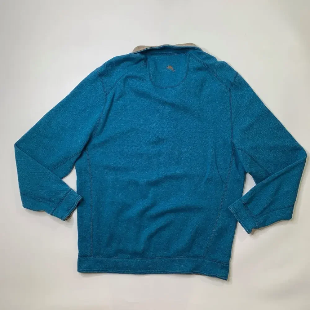 Tommy Bahama Sweatshirt Mens M Medium Flipshore Half Zip Reversible Pullover